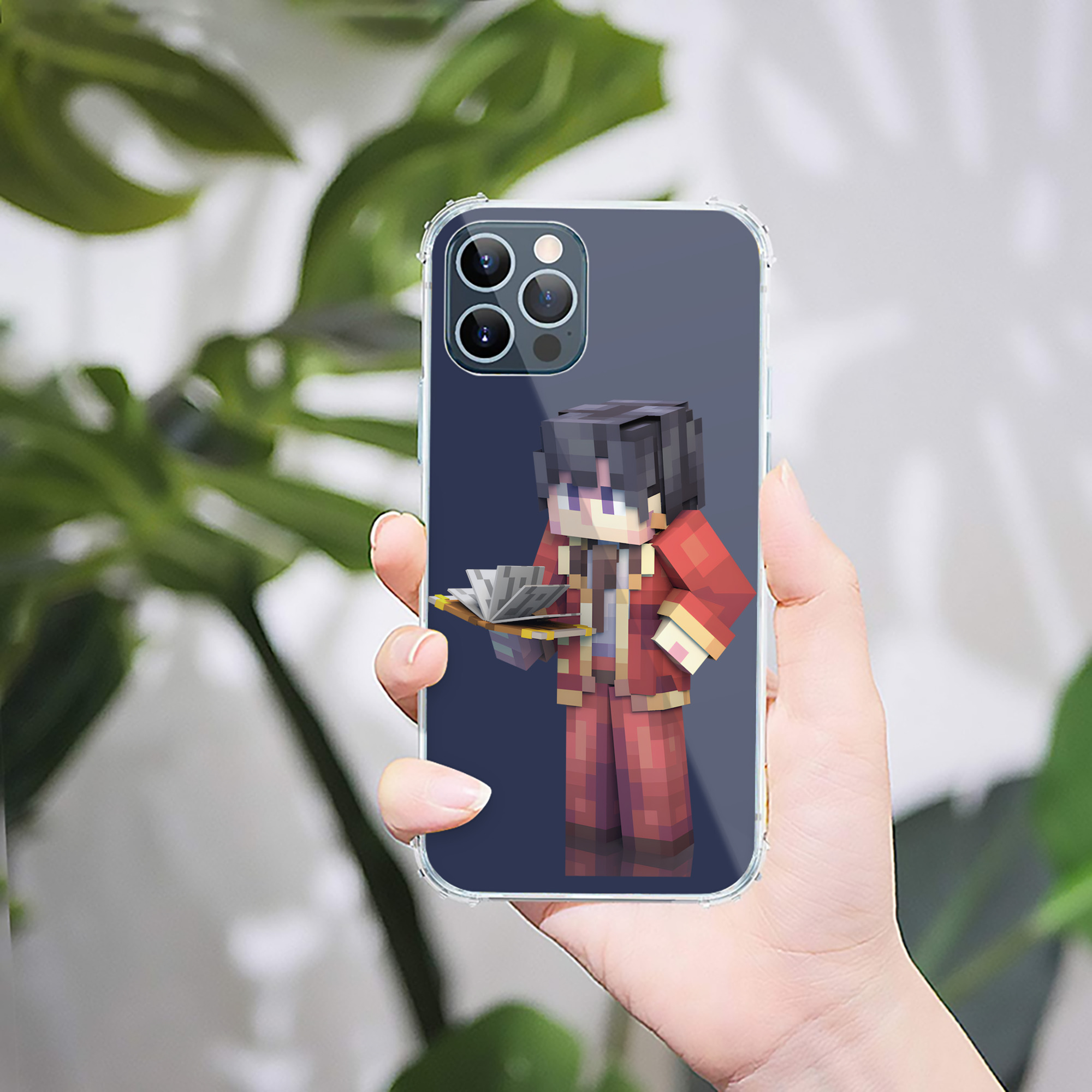 （画像用） マインクラフト ブロックの世界 Minecraft MC Block world 【iPhone 12シリーズ対応】透明スマホケース（クリアソフトケース）